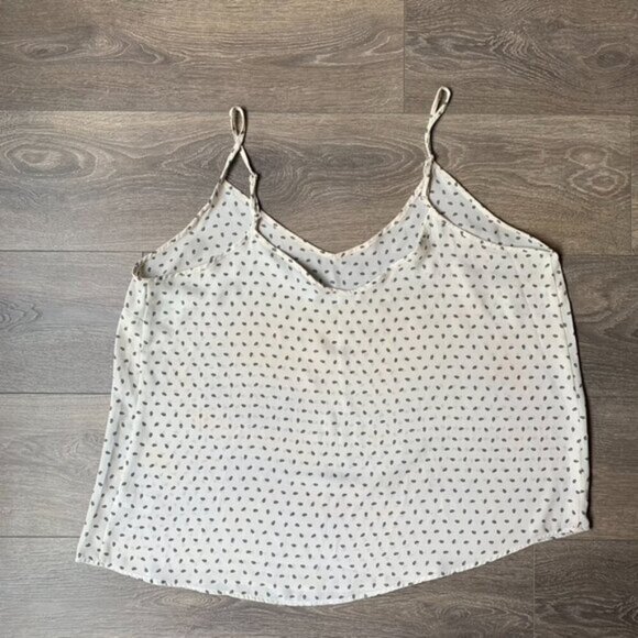 George Women's Print Crepe Tank Top Cream Size 2XL - Picture 10 of 11